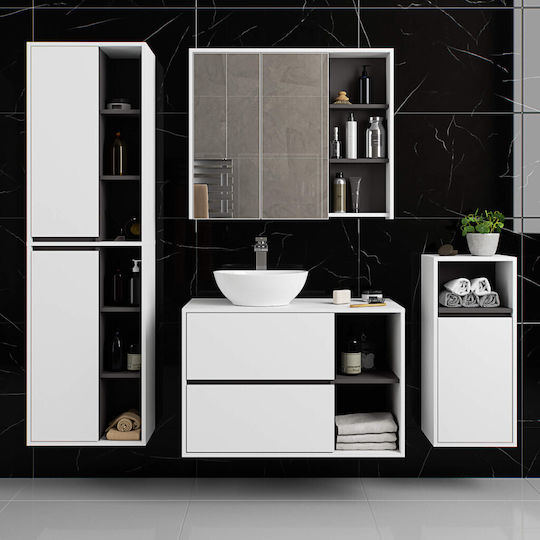 Akord Furniture Factory Dulap De Baie 35x30x80cm Alb