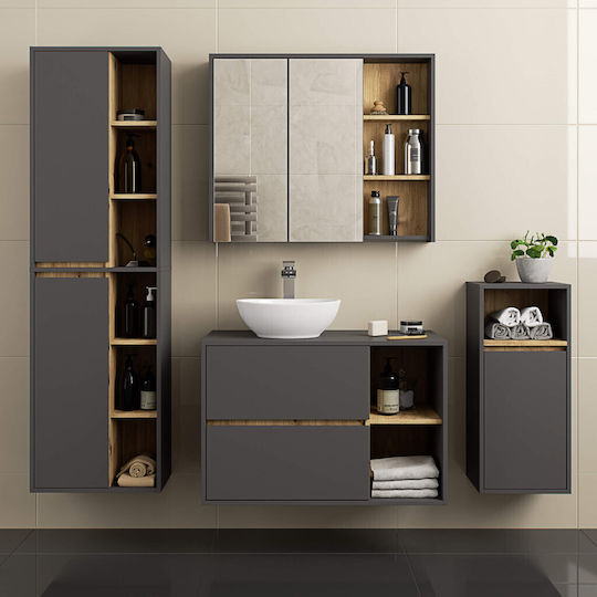 Akord Furniture Factory Dulap De Baie 35x30x80cm Stejar