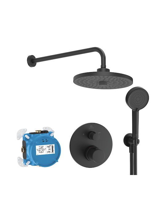 Ideal Standard Eingebaute Mischbatterie, Telefon & Duschkopf-Set für Dusche Silber