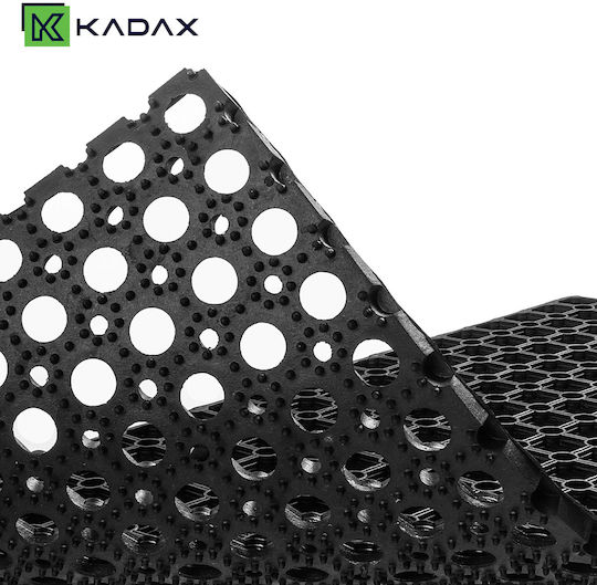 Kadax Non-Slip Rubber Black Doormat 100x50cm Thickness 22mm