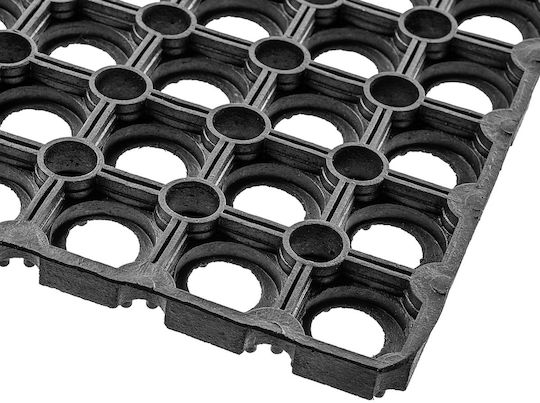 Kadax Non-Slip Rubber Black Doormat 100x50cm Thickness 22mm
