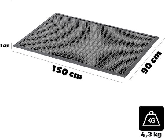 Kadax Kadax Fußmatte Rutschfest aus Gummi Schwarz 150x90cm Dicke 8mm