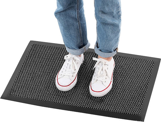 Kadax Covoraș De Intrare Antiderapant Din Cauciuc Negru 70x45cm Grosime 10mm