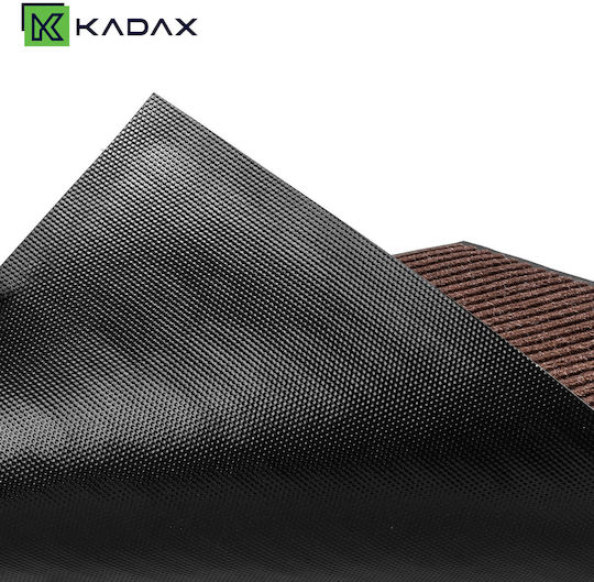 Kadax Πατάκι Εισόδου Αντιολισθητικό από Καουτσούκ Καφέ 60x80εκ. Πάχους 6mm