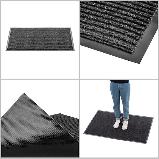 Kadax Non-Slip Rubber Gray Doormat 80x120cm Thickness 6mm