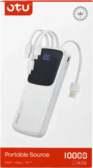 PB-103 Power Bank 10000mAh Бял