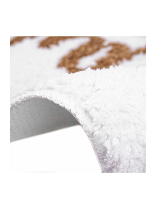 Kadax Αντιολισθητικό Πατάκι Μπάνιου Microfiber 37980 White 80x50εκ.