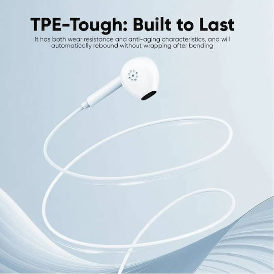 Vidvie In-ear Handsfree Ακουστικά με Βύσμα USB-C Λευκό