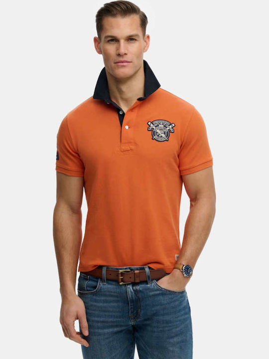 Superdry Vintage Pique Rugby Polo Bluza Portocalie Superdry Vintage Pique Rugby Polo Bluza Portocalie