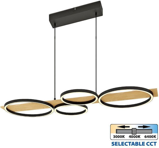 Vivalux LED Κρεμαστό Φωτιστικό Μαύρο 90x38x120εκ. Vivalux LED Κρεμαστό Φωτιστικό Μαύρο 90x38x120εκ.