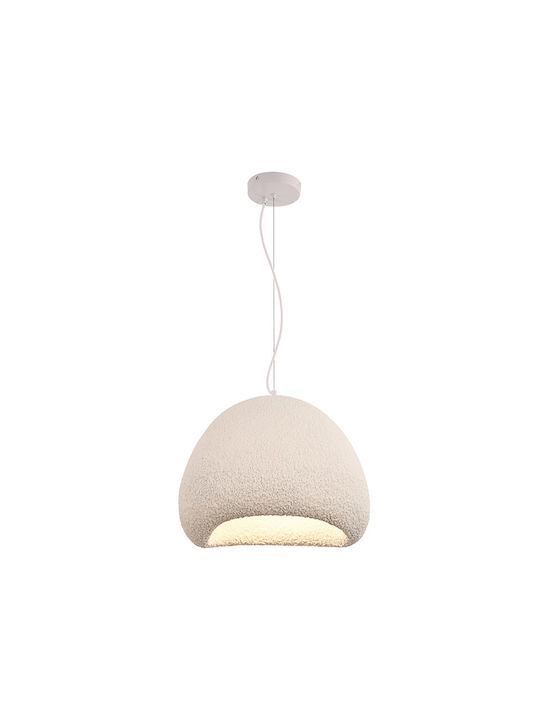 Zambelis Lights Κρεμαστό Φωτιστικό Λευκό με Ντουί E27 30x30εκ.