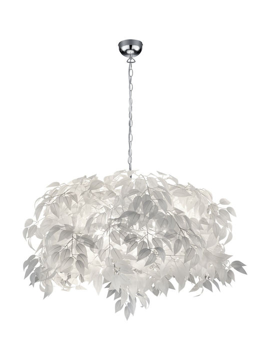 Trio Lighting Κρεμαστό Φωτιστικό Λευκό Καμπάνα με Ντουί E14 70x150εκ.