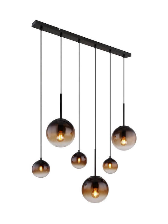 Globo Lighting Κρεμαστό Φωτιστικό Μαύρο με Ντουί E27 91x20x117εκ.