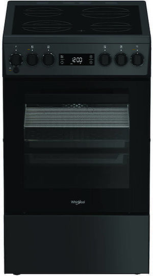 Whirlpool Aragaz 60l cu Plită Ceramică L50cm Gri