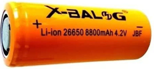 X-Balog Rechargeable Battery 26650 Li-ion 8800mAh 4.2V 1pc