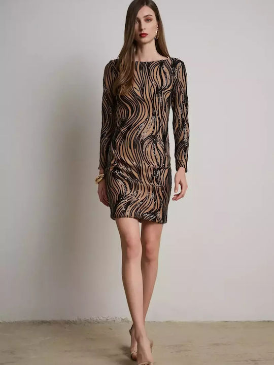 Mini Evening Open Back Black Dress