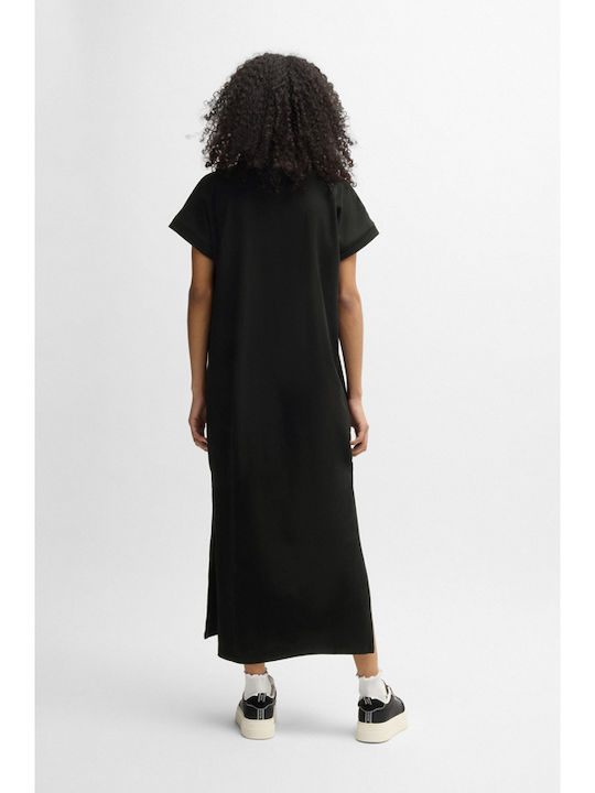 Summer Midi T-Shirt Dress Black
