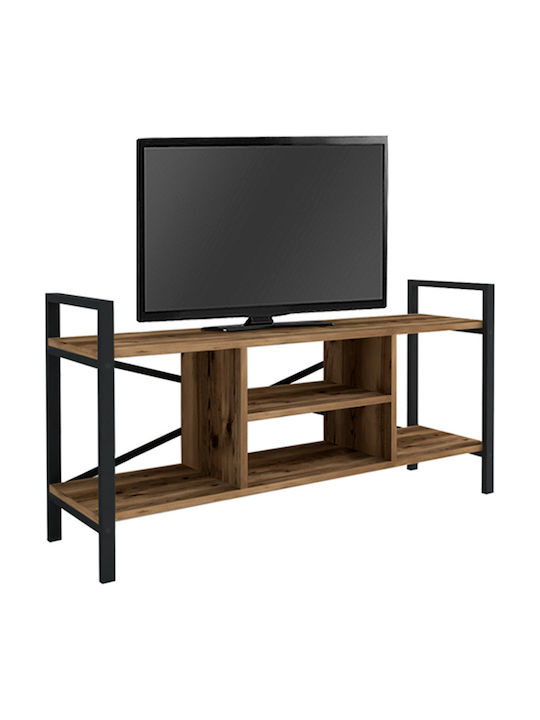 TV Stand Santana Black - Smoked Walnut L120xW35xH61cm