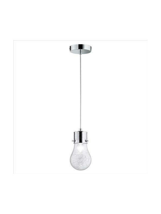 Wofi Futura Pendant Light Silver with Socket E14, E.14 12x150cm