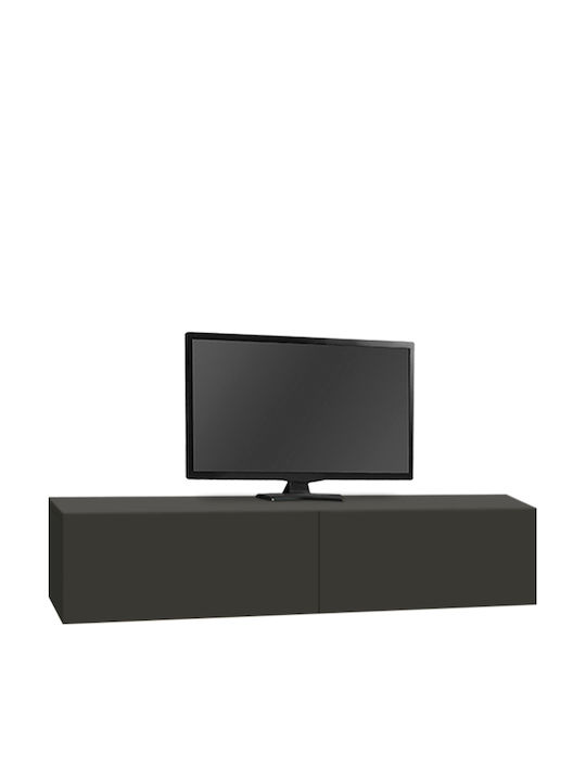 TV Stand Aristo with LED Lighting Anthracite L135xD31.6xH25cm