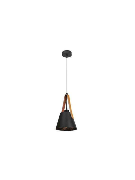 Eurolamp Hängelampe Schwarz Glocke mit Fassung E27 15x15cm.