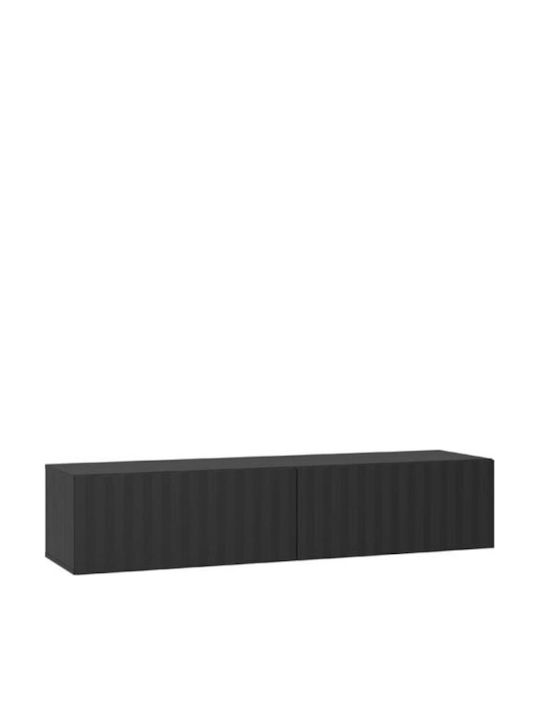 Antibes TV Stand 154 2k2v Black Oak-black Matte Foil 154x42x32cm