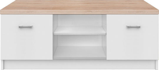 Έπιπλο TV Επιδαπέδιο Sonoma / Λευκό 120x42x46εκ.
