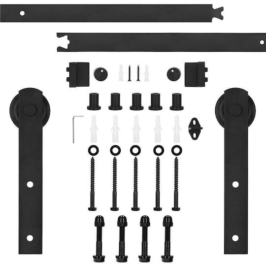 Sliding Door Mechanism 183cm Black