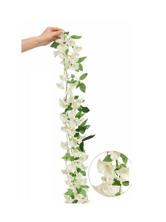 Garland Petunias White Flowers 0x0x165cm Monochrome Evergreens