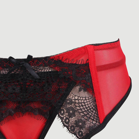 Plus Size Секси Комплект Бельо Червен P5123-2P