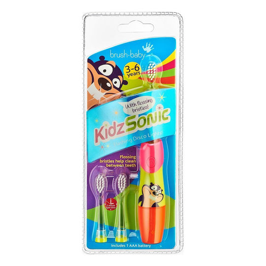 Brush Baby Kidz Sonic Children's Electric Toothbrush for 3+ Years Beaver with Replacement Heads