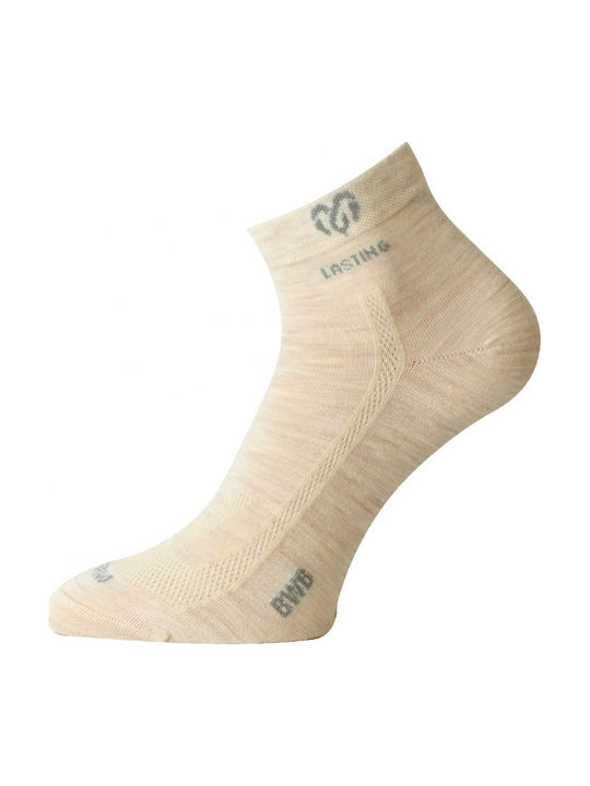 Lasting Merino Bamboo Αθλητικές Κάλτσες Μπεζ