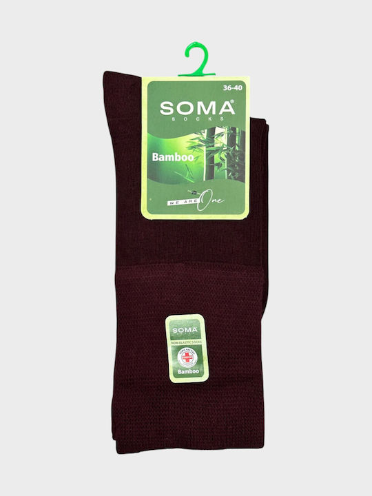 Soma Socks Γυναικείες Κάλτσες Μπορντό Soma Socks Γυναικείες Κάλτσες Μπορντό