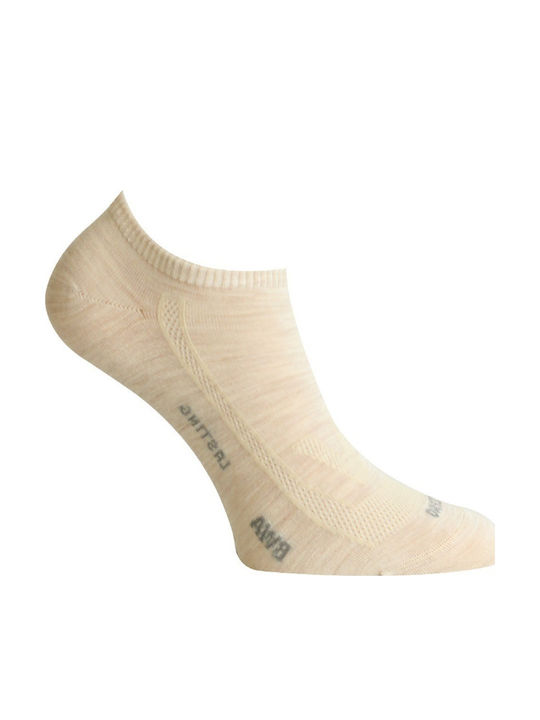 Lasting Merino Bamboo Αθλητικές Κάλτσες Μπεζ 1 Ζεύγος