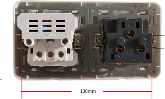 Doppelter Steckdose Wi-Fi mit 2 USB-Anschlüssen Schwarze
