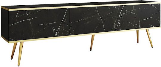 Έπιπλο TV Επιδαπέδιο Μάρμαρο + χρυσό 175x53x32εκ. Έπιπλο TV Επιδαπέδιο Μάρμαρο + χρυσό 175x53x32εκ.