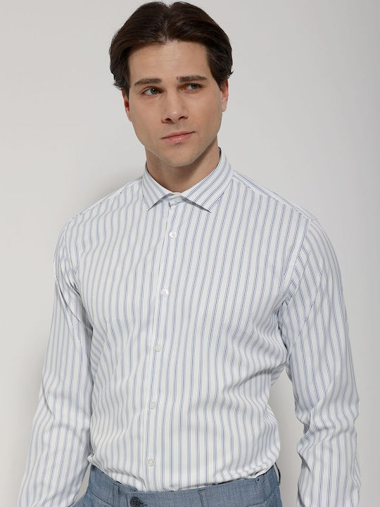 Short Sleeve Shirt in Narrow Fit Blue