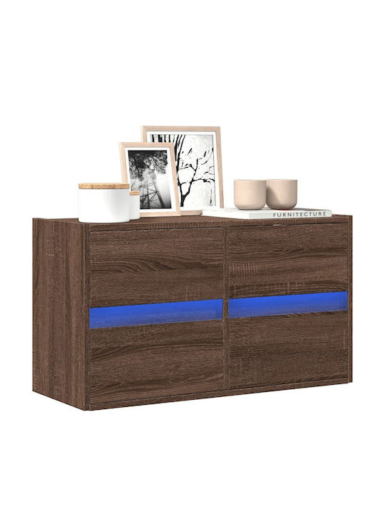 vidaXL TV Stand Brown Oak M80xD31xH45cm