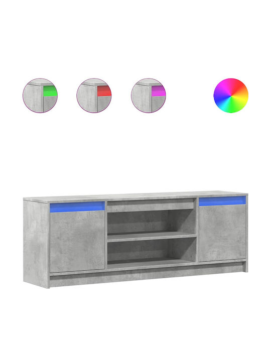 TV-Ständer mit LED-Beleuchtung Grau M139.5xT34xH50cm