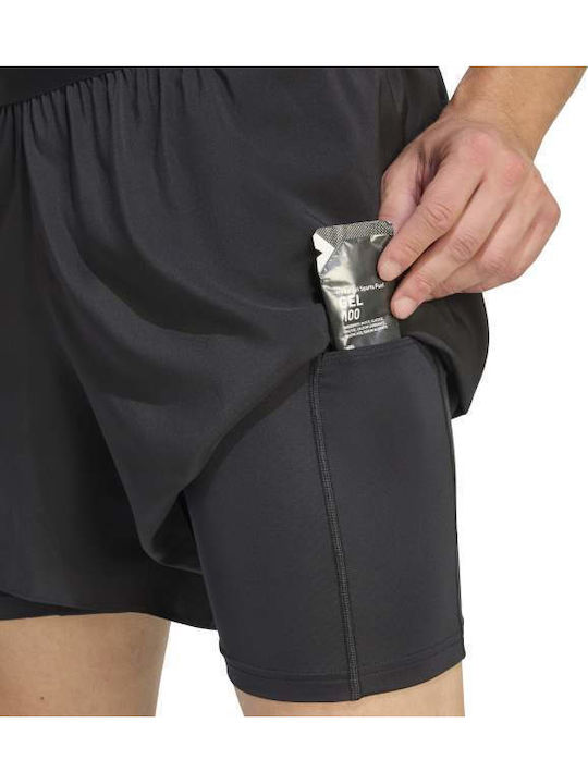 Essentials 2-in-1 Sport Herren Shorts Schwarz