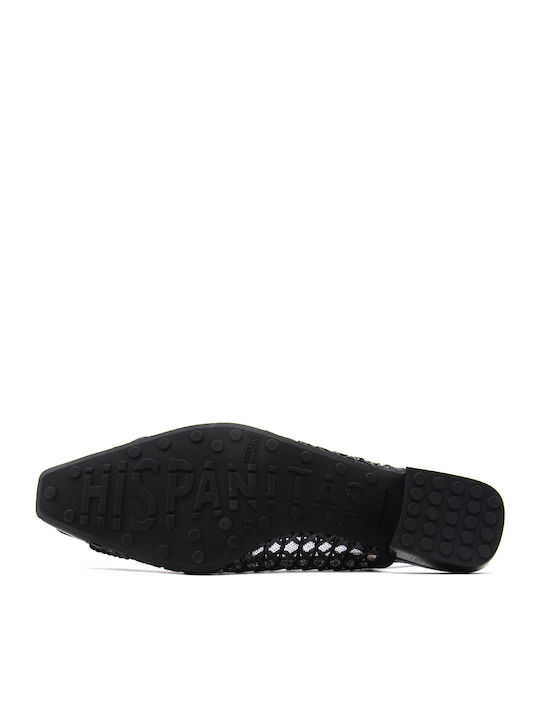 Leder Spitze Zehen Pumps mit Hochem Absatz Schwarz