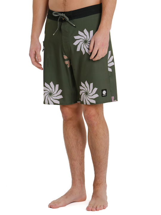 Costum De Baie Bărbați Bermude Verzi Cu Model
