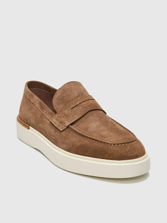 Boss Shoes Mocasini Bărbătești Din Suede Maro Boss Shoes Mocasini Bărbătești Din Suede Maro