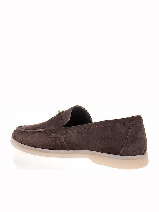 Komis & Komis Leather Women's Loafers in Brown Colour