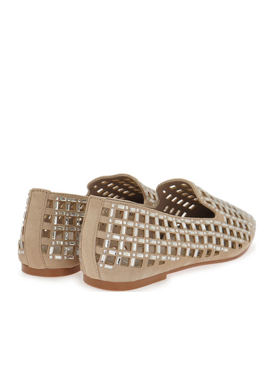 Women's Moccasins in Beige Colour