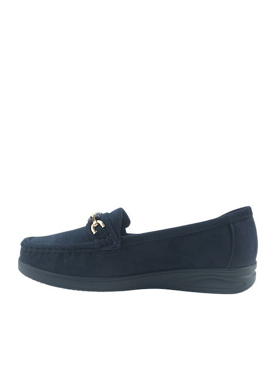 Γυναικεία Loafers σε Navy Μπλε Χρώμα