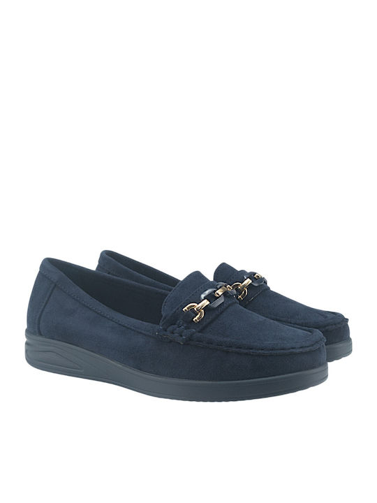 Γυναικεία Loafers σε Navy Μπλε Χρώμα