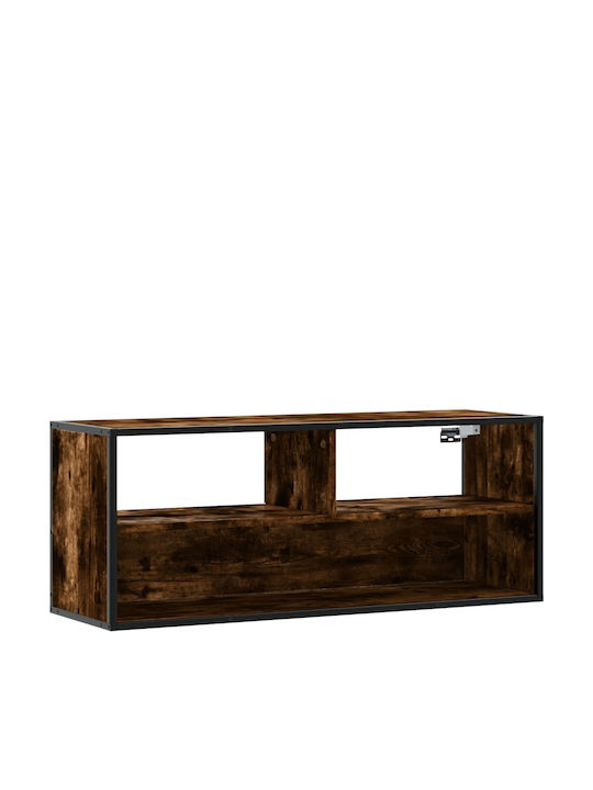 TV-Ständer aus Metall & Rauch Eiche M100xT31xH39.5cm