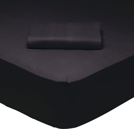 Das Home Sheet Super-Double with Elastic 170x200+35cm. 1015 Black