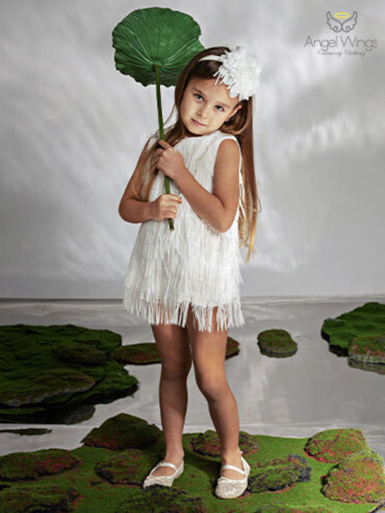 Angel Wings Rochie Albă de Botez